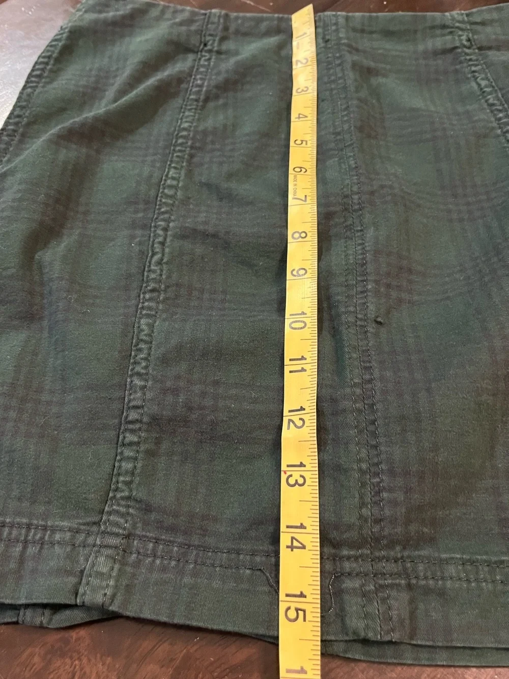Free People Green Navy Tartan Plaid Mini Skirt, Sz 8